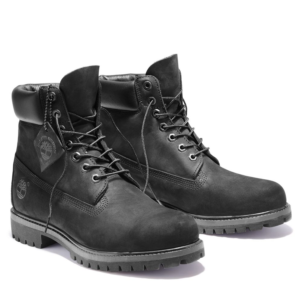 Timberland Mens Snow Boots 6-Inch Premium Waterproof - Black - India YI8419630